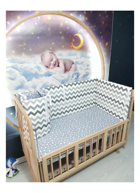 Gri Zigzag Yıldız Desen1