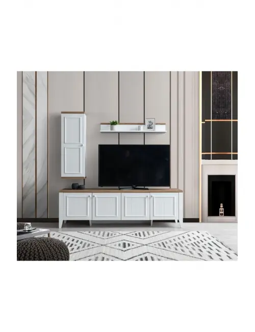 Yalı Raflı Dolaplı Tv Ünitesi 180cm