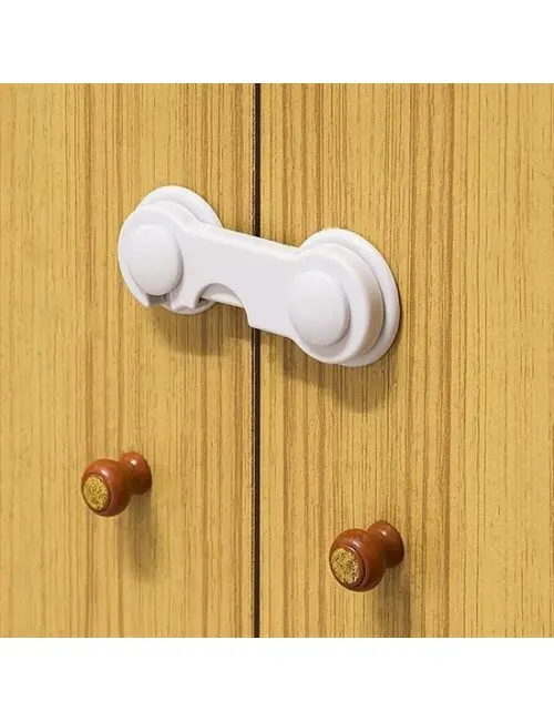 BUFFER® Bebek Çocuk Güvenliği Çekmece ve Dolap İçin Kendiliğinde Yapışkanlı Vidasız Kapak Kilidi