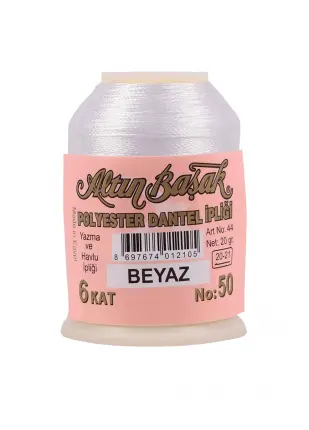 Altınbaşak Oya ve Dantel İpi 20 gr - Royaleks - No: BEYAZ